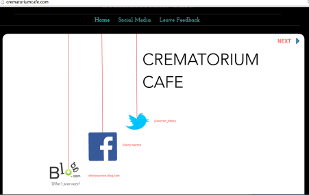 Home page of Crematorium cafe